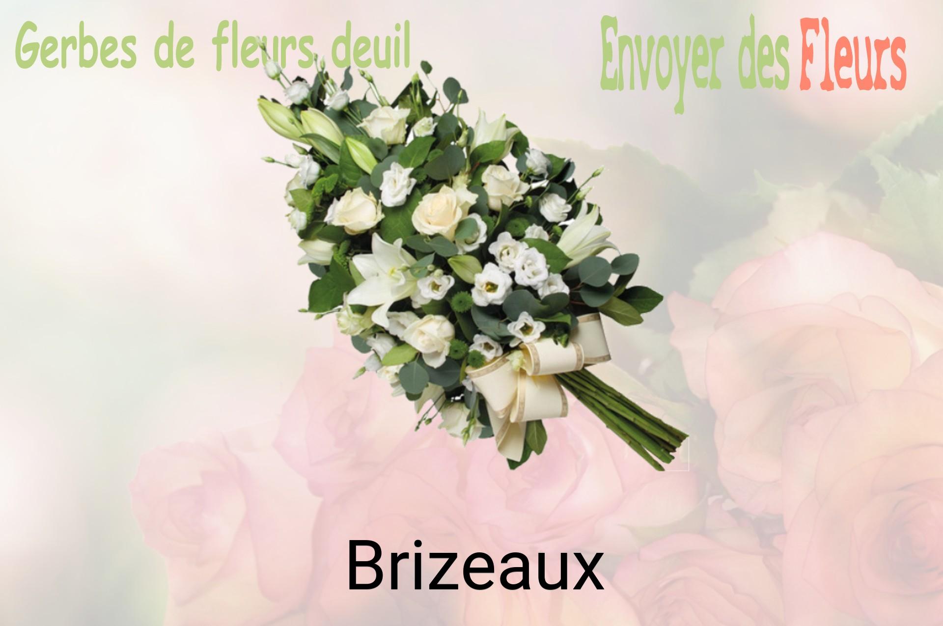 Gerbe de fleurs de deuil livrée à Brizeaux